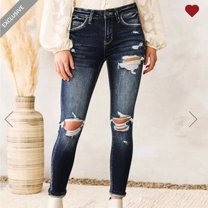 KanCan Signature cropped denim jeans